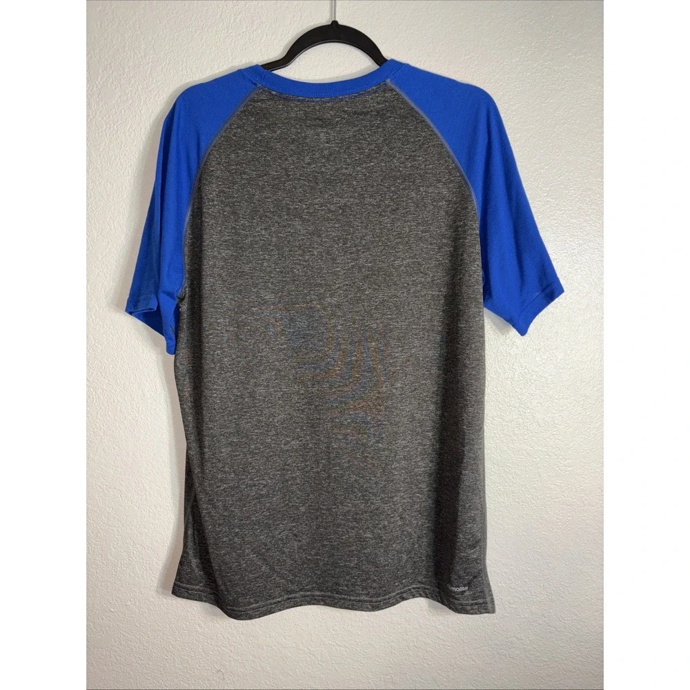 Adidas Mens Blue/Gray Short Sleeve Kansas Jayhawks Ultimate Tee Size Large